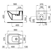 Подвесное биде Noken Essence C N365850115