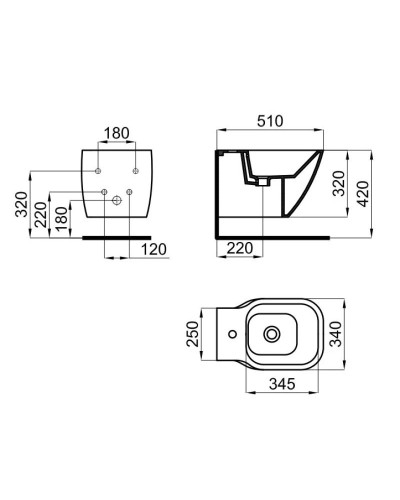 Подвесное биде Noken Essence C Compact N365850119