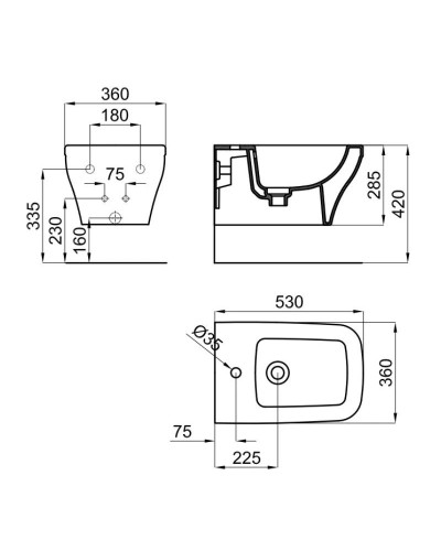 Подвесное биде Noken Forma N350798840