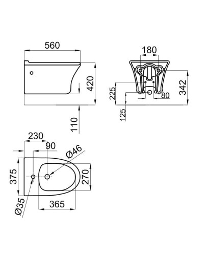 Подвесное биде Noken Hotels N396990845