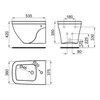 Подвесное биде Noken NK Concept N312140102