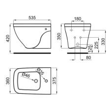Подвесное биде Noken NK Concept N312140102