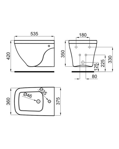 Подвесное биде Noken NK Concept N312140102