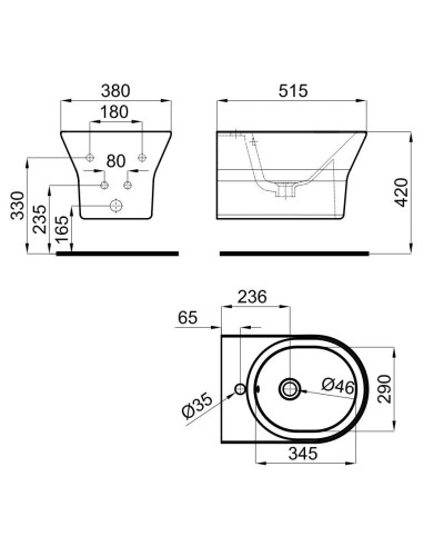 Подвесное биде Noken Tono N396990886