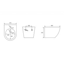 Биде Abber Bequem AC1150 подвесное Белое