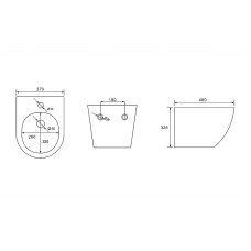 Биде Abber Bequem AC1150 подвесное Белое