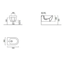 Биде GSI Pura 8865109 подвесное Белое матовое