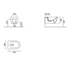 Биде GSI Pura 8865109 подвесное Белое матовое