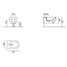 Биде GSI Pura 8865126 подвесное Ardesia opaco