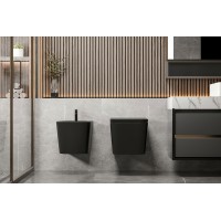 Биде Abber Rechteck AC1250MB подвесное Черное матовое