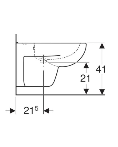 Подвесное биде Geberit Renova Plan 232150000