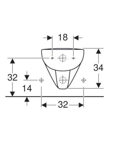 Подвесное биде Geberit Renova Plan 232150000