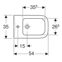 Подвесное биде Geberit Renova Plan 232150000