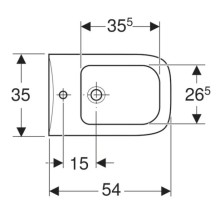 Подвесное биде Geberit Renova Plan 232150000