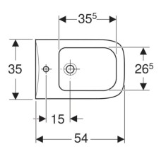 Подвесное биде Geberit Renova Plan 232150000