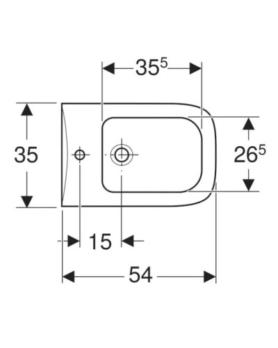 Подвесное биде Geberit Renova Plan 232150000