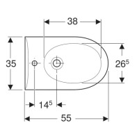 Подвесное биде Geberit Renova 233040000