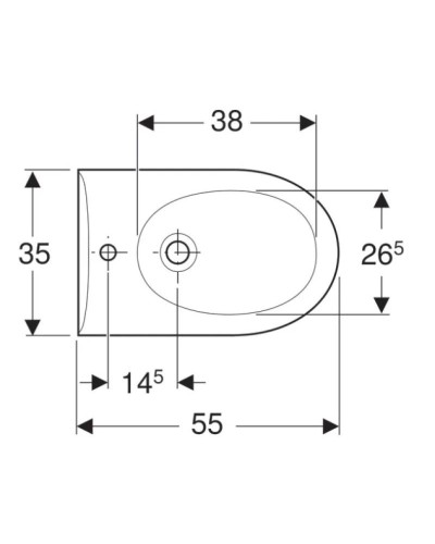 Подвесное биде Geberit Renova 233040000