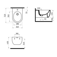 Подвесное биде Bien Vokha MDBA05201VD1B9000