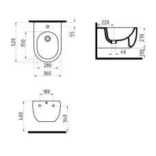 Подвесное биде Bien Vokha MDBA05201VD1B9000