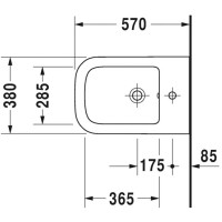 Подвесное биде Duravit P3 Comforts 2268150000
