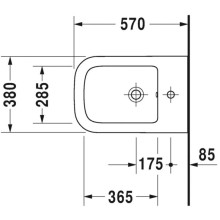 Подвесное биде Duravit P3 Comforts 2268150000