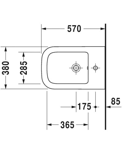 Подвесное биде Duravit P3 Comforts 2268150000