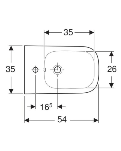 Подвесное биде Geberit Renova Plan 500.380.01.1