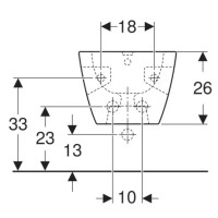 Подвесное биде Geberit Renova Plan 500.380.01.1