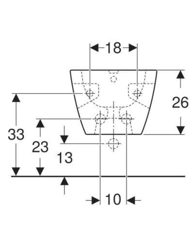 Подвесное биде Geberit Renova Plan 500.380.01.1