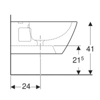 Подвесное биде Geberit Renova Plan 500.380.01.1