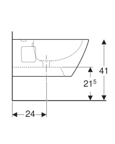 Подвесное биде Geberit Renova Plan 500.380.01.1
