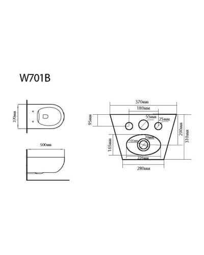 Подвесное биде Black & White 701BW00