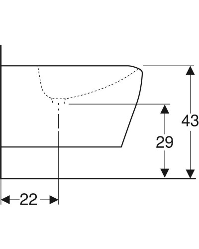 Подвесное биде Geberit myDay 235450600