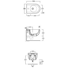 Биде подвесное Simas E-Line EL19bix1