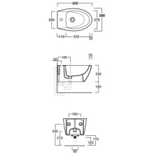 Биде подвесное Simas Lft Spazio LFT19 nerox1