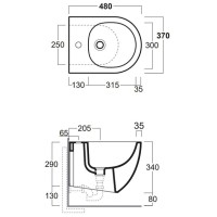 Биде подвесное Simas Vignoni VI29bix1