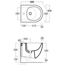 Биде подвесное Simas Vignoni VI29bix1