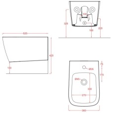 Подвесное биде Artceram A16 ASB001 41 00