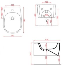 Подвесное биде Artceram Azuley AZB001 03 00 nerox1