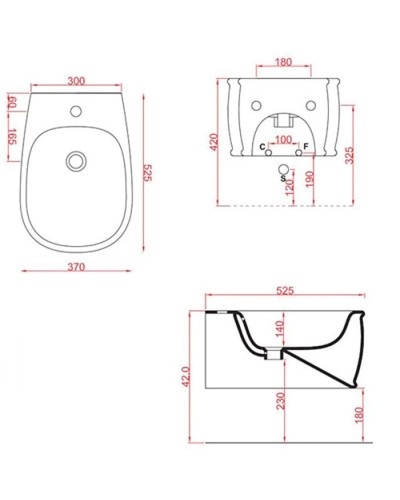 Подвесное биде Artceram Azuley AZB001 03 00 nerox1