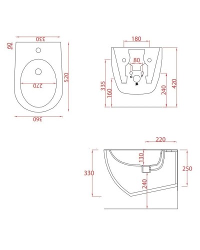 Подвесное биде Artceram File 2.0 FLB001 38 00