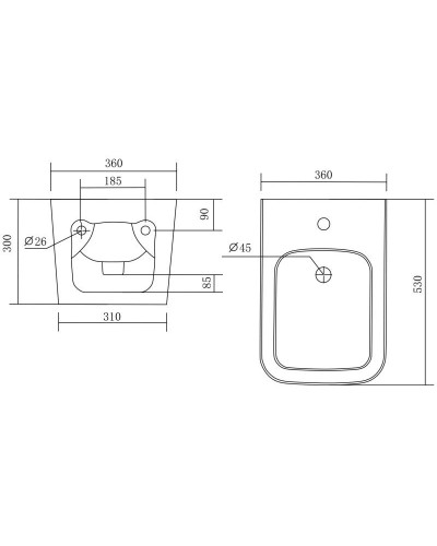 Подвесное биде Aquatek Либра AQ0506-00
