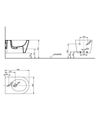 Подвесное биде Toto RP B552E#XW
