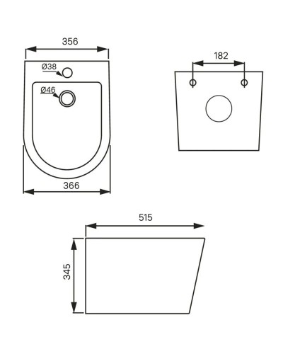 Подвесное биде IDDIS Calipso CALRW02i82