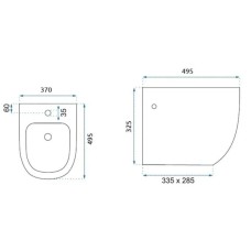 Подвесное биде Rea Carlo Mini REA-C2276