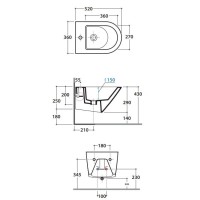 Подвесное биде Globo Forty3 FOS10.BIx1