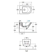 Подвесное биде Globo Forty3 FOS10.BIx1