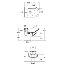 Подвесное биде Globo Forty3 FOS10.BIx1