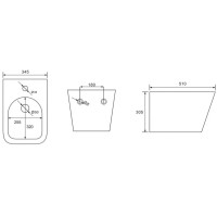 Подвесное биде Abber Rechteck AC1250